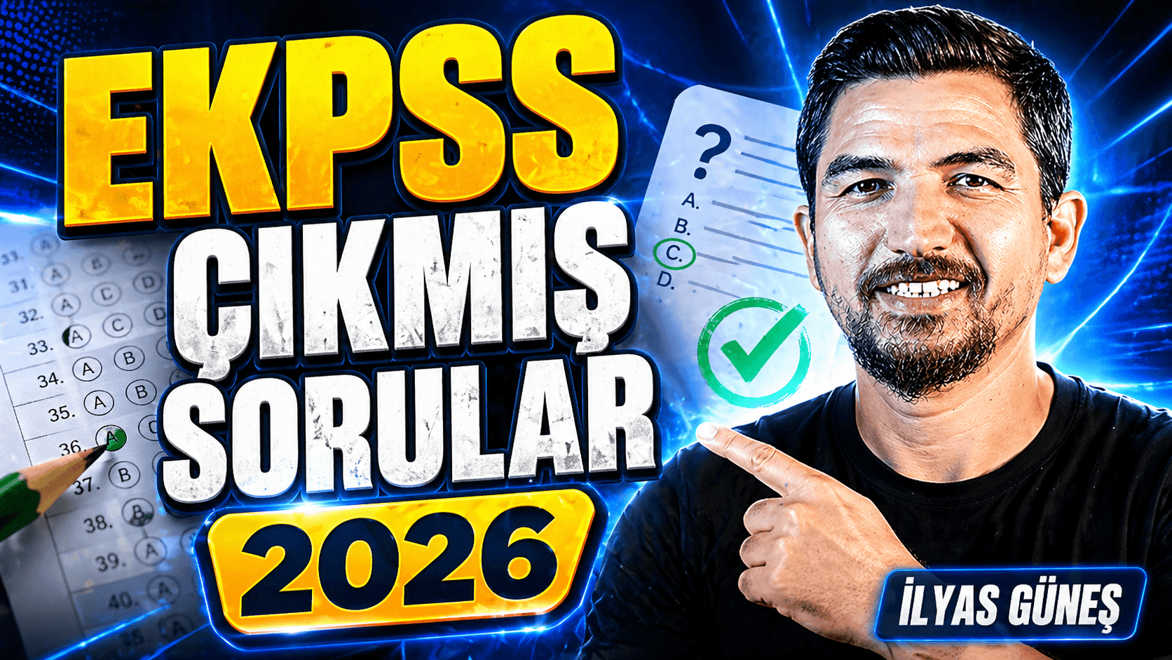 İlyas Güneş EKPSS YouTube kapak tasarımı, A varyantı