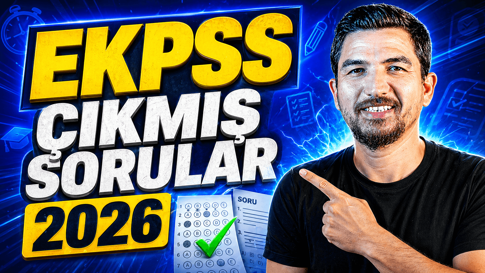 İlyas Güneş EKPSS YouTube kapak tasarımı, B varyantı