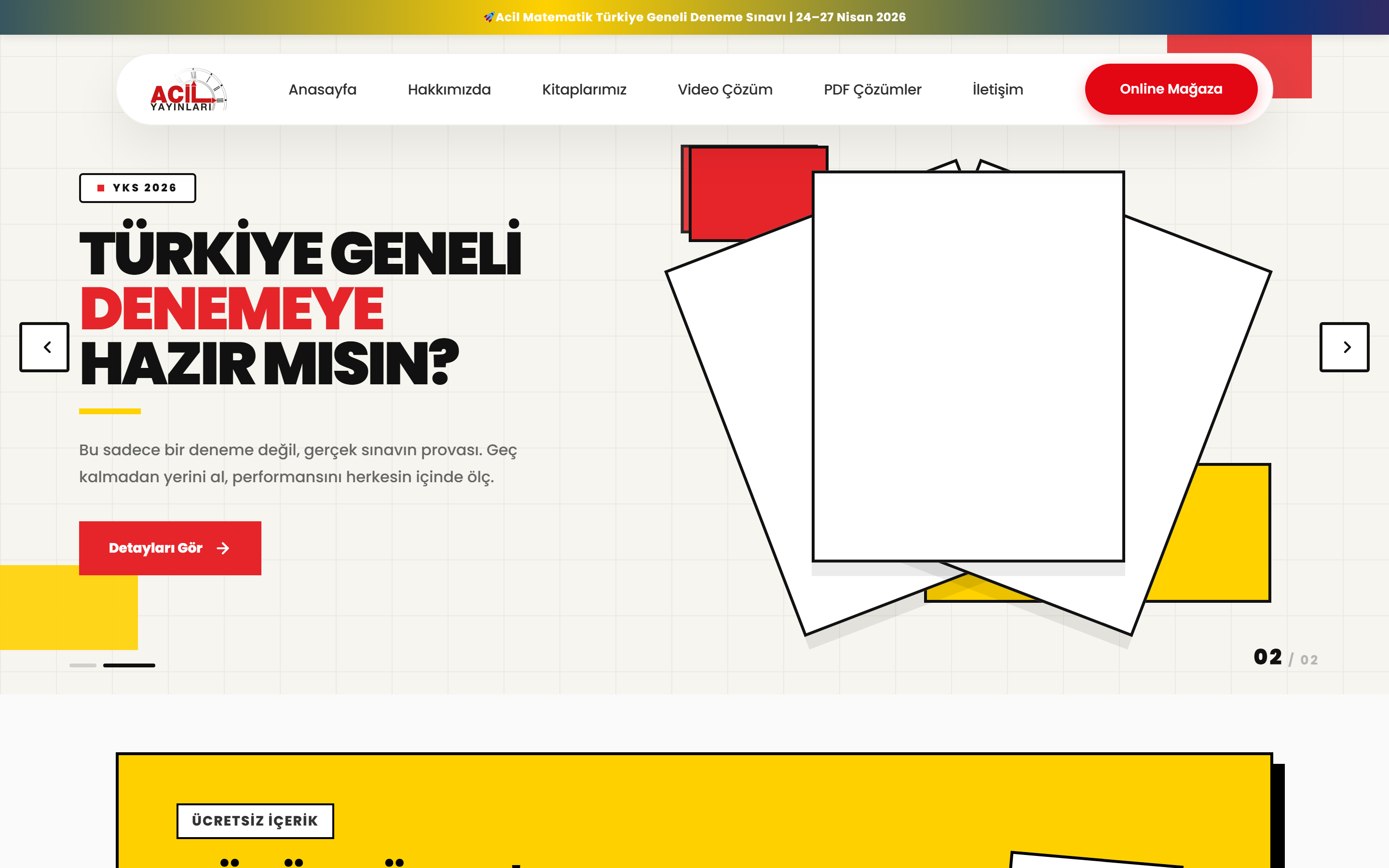 Acil Matematik web sitesi