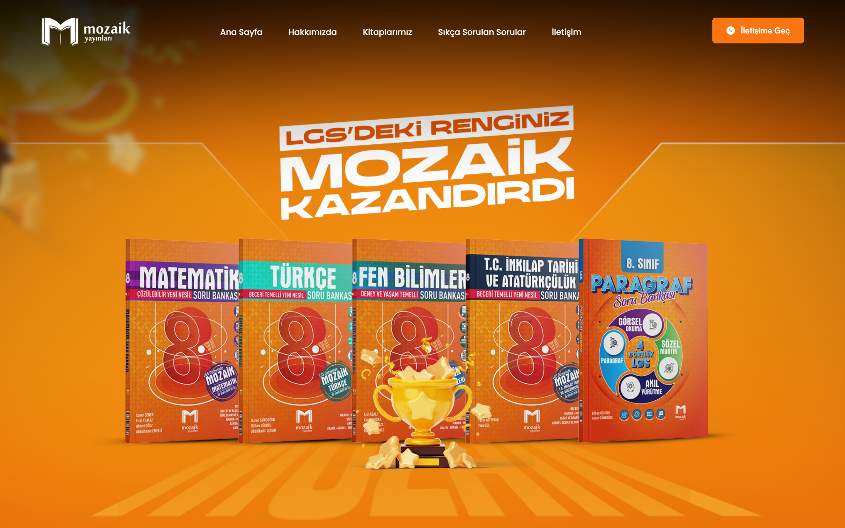 Mozaik Yayınları web sitesi